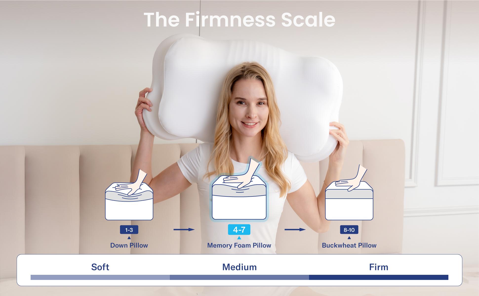 Alcedo Cervical Memory Foam Pillow for Neck and Shoulder Pain Relief, Adjustable Ergonomic Contour Orthopedic Pillow with Cervical Support for Side, Back and Stomach Sleepers