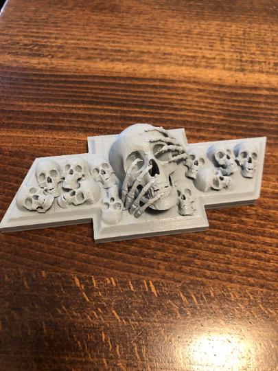 Chevy Truck Bowtie Skull Emblem Logo universal Looks great!