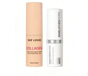 2PCS Collagen ingredients+PDRN This collagen essence stick moisturizes, brightens, and firms. It can be used as a makeup primer and is suitable for eye area, neck, forehead, nasolabial folds, and lip care.