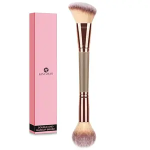 KINGMAS Foundation Makeup Brush, Double-ended Angled/Round Top