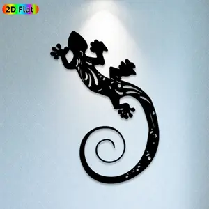 1pc Gecko Metal Wall Art, Dynamic Gecko Statue Mural, Ideal Gift for New Year, Easter, Gecko Decor Enthusiasts, Weather-Resistant Metal Wall Decor Wall Sculptures, Perfect for Outdoor Fence & Indoor Wall Reptile Enthusiasts