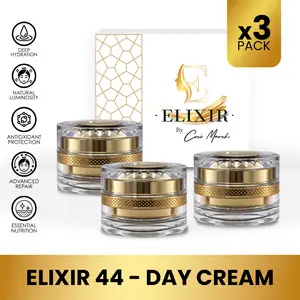 3 Pack of Coco March Elixir 44 Day Cream, Facial Care Products - Luxurious Silk Anti-Aging Cream