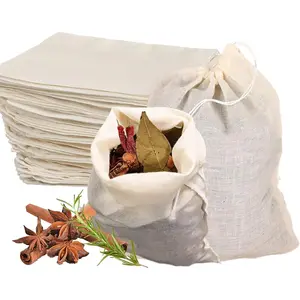 Bags for Cooking - 50 count   Bags, Sachet Drawstring Packing Bags,Cheesecloth Cold Brew Coffee Bags,Cotton Bags,Empty  Bags for ,Filtering Soya Milk,Coffee 4x3In