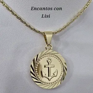 EncantosconLisi #8  Anchor of Strength Necklace 17 ½ inches