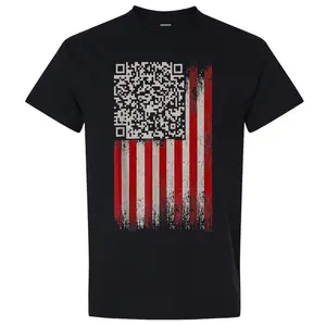 Funny QR Trump Dancing Dance Code T-Shirt , Unisex Cotton, Short Sleeve, Classic Fit