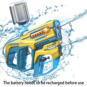 Electric Water Blaster with LED Lights, Water Shooter Powerful Squirt Water Pistol for Kids/Aldults, Long Range Shoot Reach 26-33ft, High Powered IP67 Waterproof for Summer, Outdoor,Party,Birthday Gift， Swimming Pools