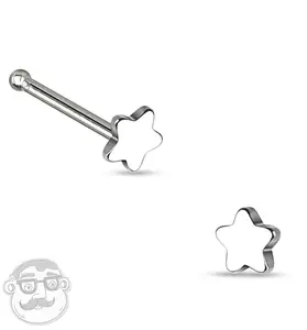 20G Star Top Stainless Steel Nosebone