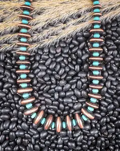 Hot Shot Navajo Style Pearl Fashion Necklace - Copper