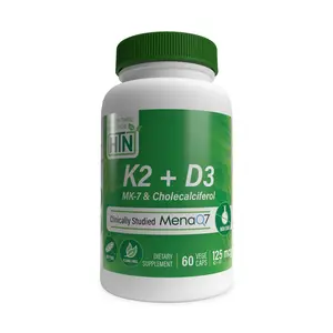Health Thru Nutrition Vitamin K2 + D3 – 60 Vegecaps | Bone, Heart & Calcium Balance Essential Support