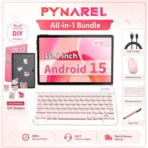 【FALL DEALS】2026 Android 15 Tablet-All in 1, Tablet Gift Bundle with Keyboard, Mouse, Stylus, Case & STICKERS for DIY, Ideal Halloween & Christmas Gift, Easy Setup for Family, Portable for Travel Entertainment