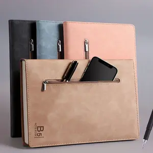 Notebook notebook small fresh leather book with pocket diary with this business office supplies wholesale