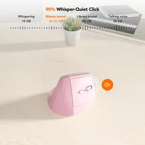 KYSONA EM18 Wireless Ergonomic Vertical Mouse, Ergo Design, Bluetooth Cordless Mouse for Medium/Large Hands, Silent Click, 5-Level Adjustable DPI, Carpal Tunnel Mice for Computer/PC/Mac/Laptop