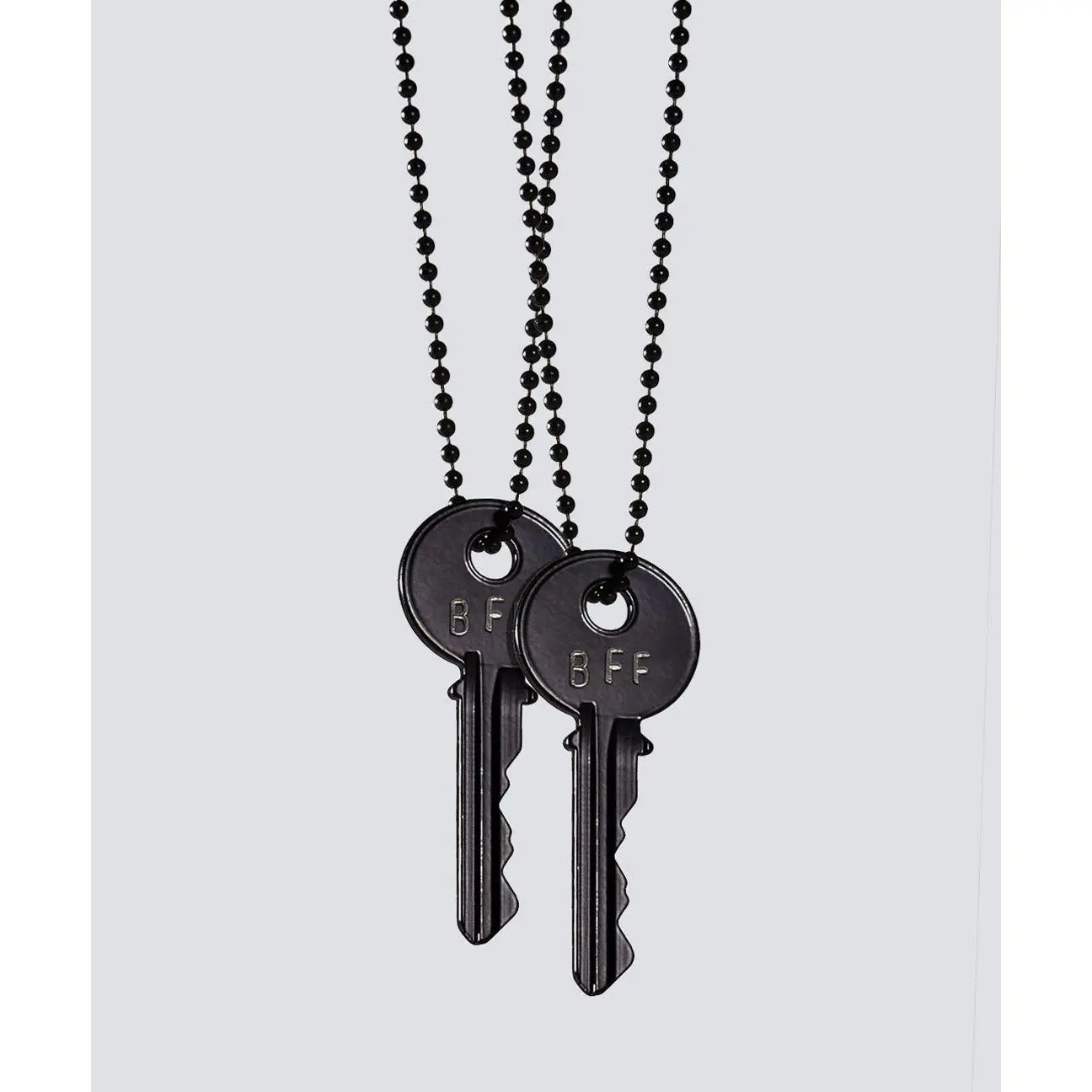 Best Friend Matte Black Key Necklace Set