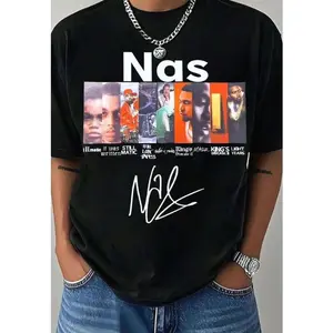 Nas Hiphop Graphic T-Shirt, Hip-hop Music Shirt, Nas Merch, Men's Shirt, Pop Music Shirt, Rapper Shirt, Graphic Tees, Streetwear O9R