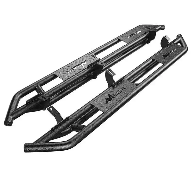Nilight Heavy Duty Steel Running Boards - Automotive Car Accessory for 2007-2018 Jeep Wrangler JK & Unlimited 4-Door, Upgraded Dual Girder Side Steps, Slip-Proof Textured Black Nerf Bars, Plug-In Install, Rust Resistant Impact Guard (Excludes 2-Door & JL)