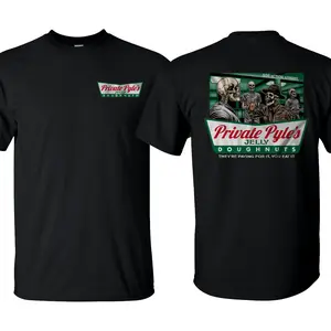 Private Pyle's Jelly Doughnuts - They are Paying For It, You Eat It Side Action Tee, Patriotic Military Graphic Tee, Perfect Gift for Veterans and Soldiers, Unisex Cotton Short Sleeve Shirt for Daily Wear, Outdoor Activities & Casual Street Style
