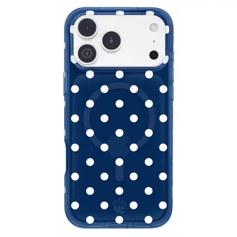 Velvet Caviar Aesthetic Midnight Polka Dot High-Fashion Smartphone Case - Shockproof Magnetic Wireless Drop Protection Cover for iPhone 15 Plus, 18 Pro Max, 18 Pro, 17, 16 & More