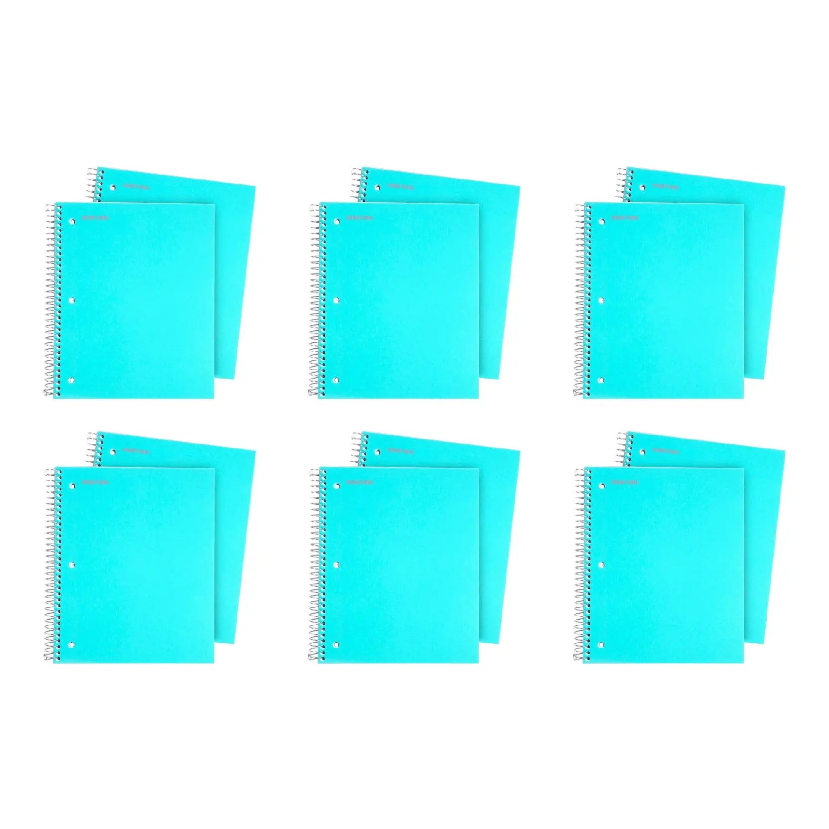 Mintra Office Durable Spiral Notebooks 3 Subject, 150 Sheets, Wide Ruled 12 Pack
