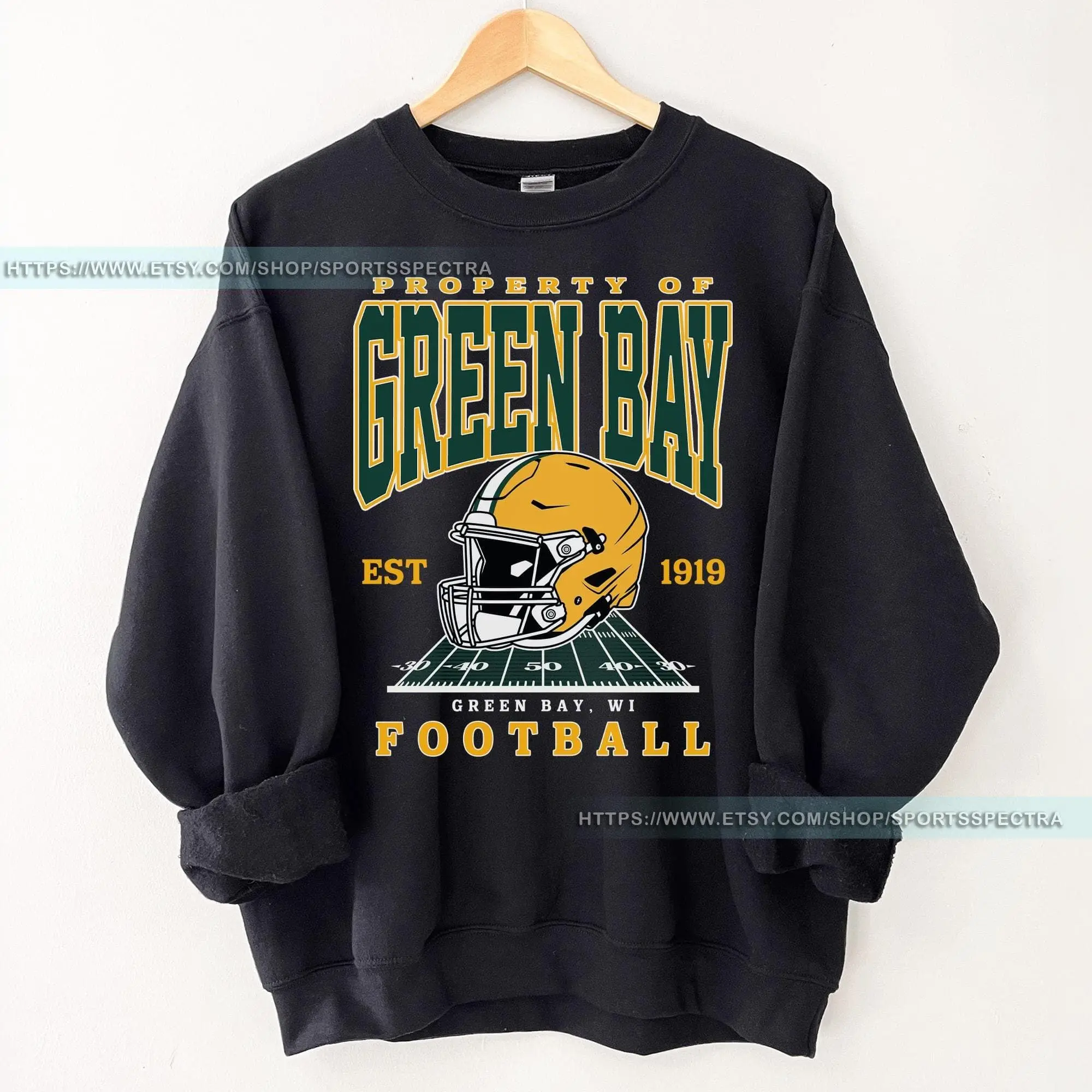 [Sale Up To 50%] Green Bay Football Vintage Sweatshirt, Retro Green Bay Game Day Crewneck, Green City Sweatshirt, Green City Fans Gift