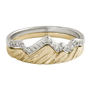 14K Yellow Gold Duo Teton Stacking Ring™ (Two Ring Set)
