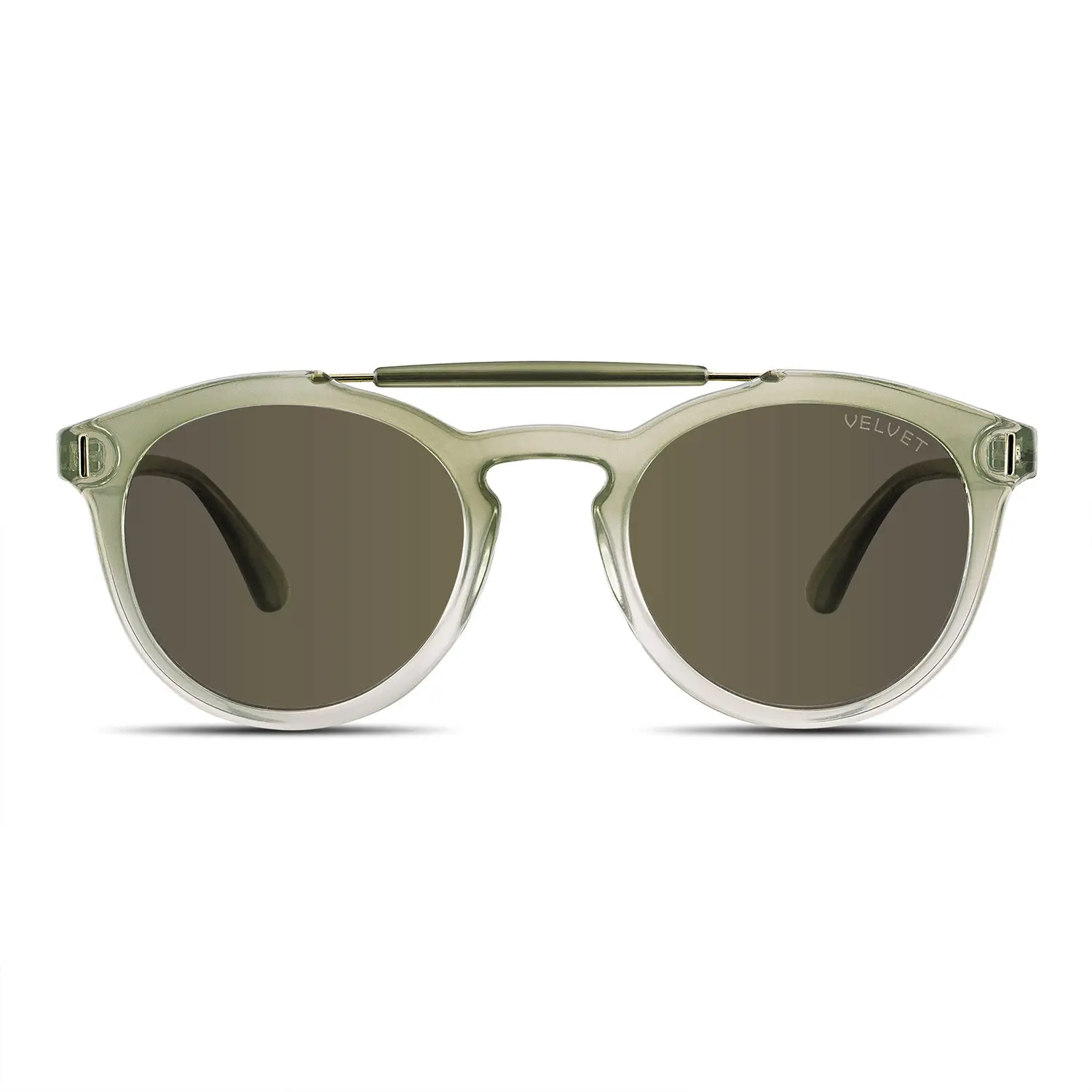 Velvet Eyewear Amelia Sunglasses - V743MT40 Frame, Mint Brown Fade, 50mm x 17mm x 140mm, 100% UV Protection, Sporty Design