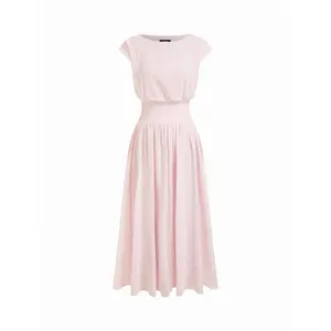 Cider Chiffon Draped Flared Maxi Dress SwimWeek