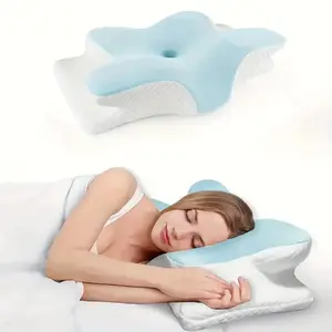 One cervical pillow, slow-rebound, cool and soft, ergonomically designed to support the neck contours for side sleeping, machine washable pillowcase - a gift for elders or parents, a sleep pillow.