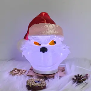 3D Printed Lamp, Unique Handmade Bedside Night Light with USB Power & Line Switch, Creative Kawaii Desk Decor for Bedroom, Living Room, Office, Kids, and Gift