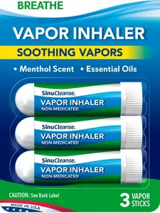 Nasal Stick (3 Pack) | Enhances Breathing + Boosts Focus | Stick Provides Fresh Cooling Sensation | Made with Essential Oils + Menthol, Oral Comfort