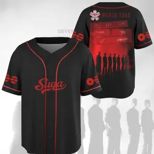 Kpop Group Bangtan Style Jersey, Custom Bangtan Boys Members Baseball Jersey For Army, Bangtan World Tour 2026 Merch Top, Bangtan Comeback 2026 Sports Vest