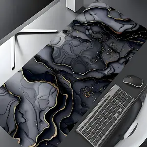 Abstract Marble Pattern Mouse Pad, Rectangle Gaming Mouse Pad, Non-slip Rubber Base Mousepad, Desk Keyboard Mat for Home Office Game Room