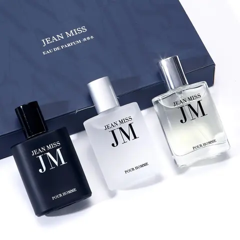 Men's 3-Piece Long-Lasting EDP Fragrance Travel Set - 30ml Scented Cologne (Ocean, Cedarwood, Amber) - Scented Gift Set for Adults, Men's Fragrances Gift Option