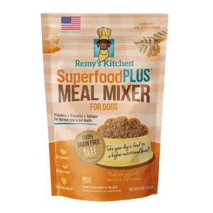 Remy's Kitchen Beef SuperfoodPLUS Meal Mixer for Dogs 5oz - Grain-Free Topper with Probiotics & Prebiotics for Optimal Joint & Gut Health