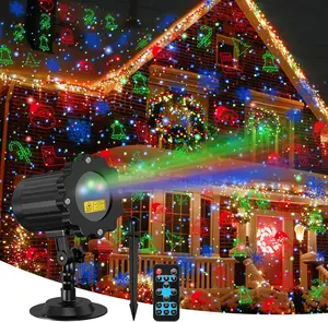 Laser Christmas Projector Lights Outdoor, 3 Colors RGB Christmas Laser Lights Outdoor Waterproof, Christmas Decorations Indoor Outdoor, Holiday Laser Light Projector for Home Garden Yard