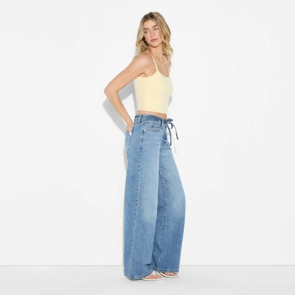 Women's Low-Rise Baggy Jeans - Wild Fable Light Wash 16