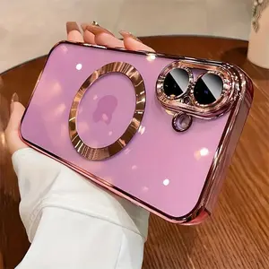 Luxury Magnetic Phone Case for iPhone 17 16 15 14 13 12 11 Pro Max, Ultra-Thin Soft Tpu Anti-Drop Cover, Simple Design
