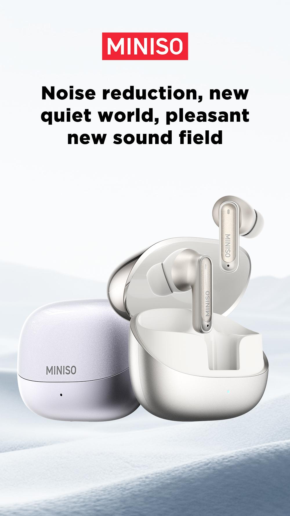 【Buy 1 Get 1 Gift Free】MINISO X30 OWS Open Ear Bluetooth Earbuds, MS106 Wireless Earbuds Bluetooth 6.0 Earphones, In Ear Earbuds, HIFI Sound Quality IPX5 Waterprooof 35Hours Play time Wireless Headphones Touch Control Built-in Mic Hearphones