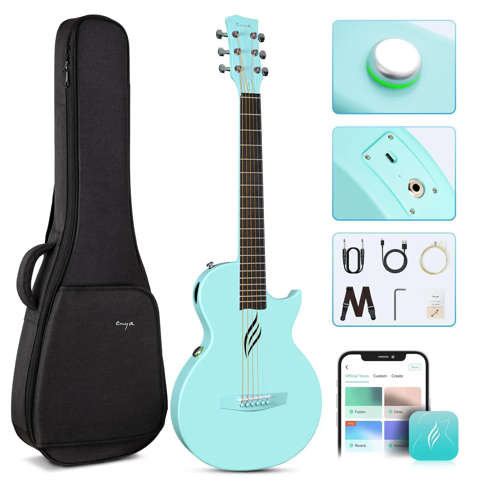 Enya NOVA GO SP1 】 Carbon Fiber Travel Guitar 35