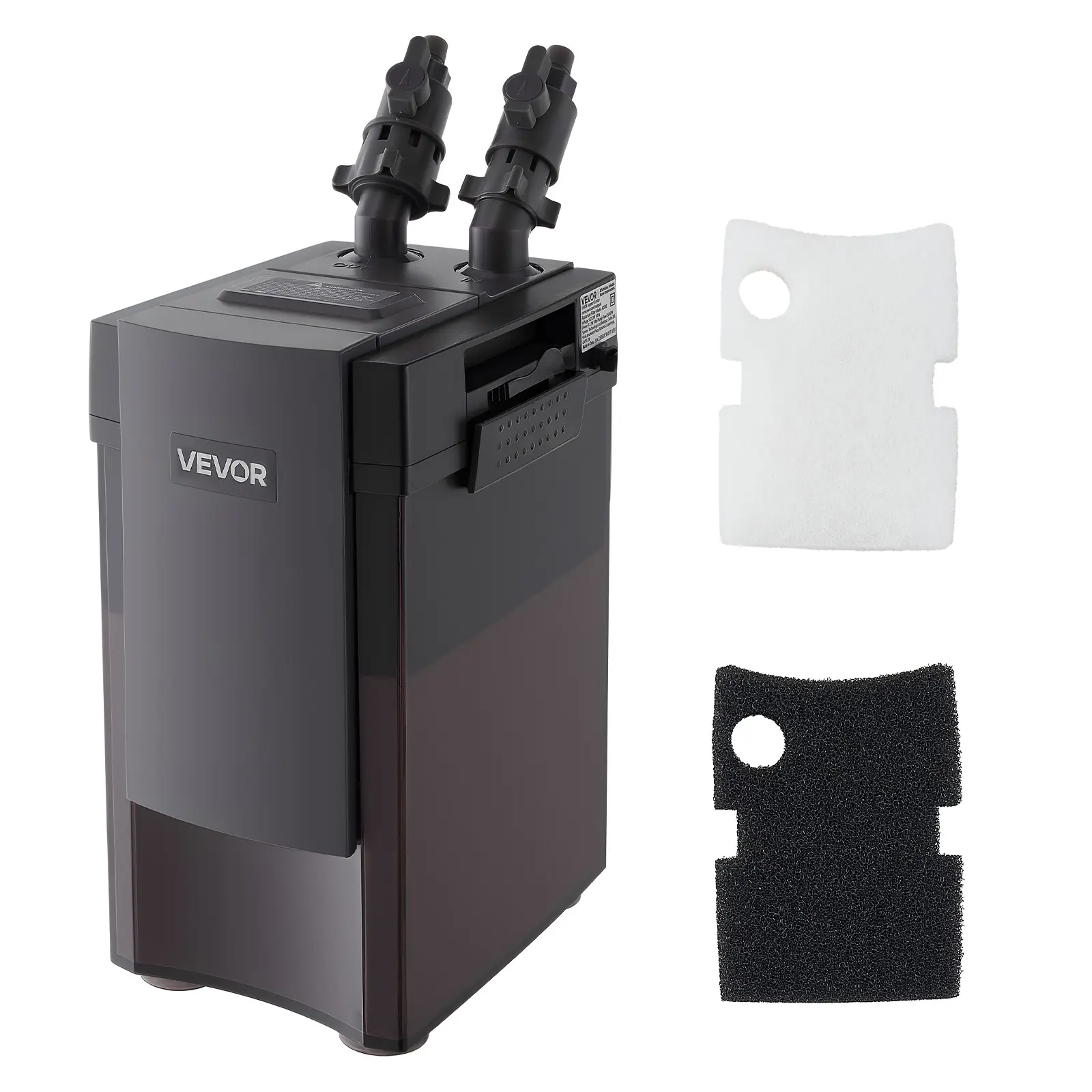 【SummerFinds】VEVOR 264GPH Canister Filter, 2-Stage External Aquarium Filter with Powerful Pump, Quite Water Circulation Cleaning Machine with Media for Fish Tanks and Aquariums Up to 75 Gallons, for Freshwater