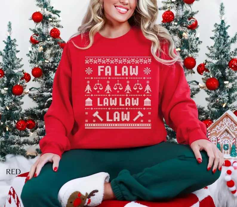 Lawyer Christmas Gift, Funny Lawyer Sweatshirt, Gift For Lawyer, Ugly Christmas Sweatshirt, Law School Gift, Attorney, Holiday Sweater