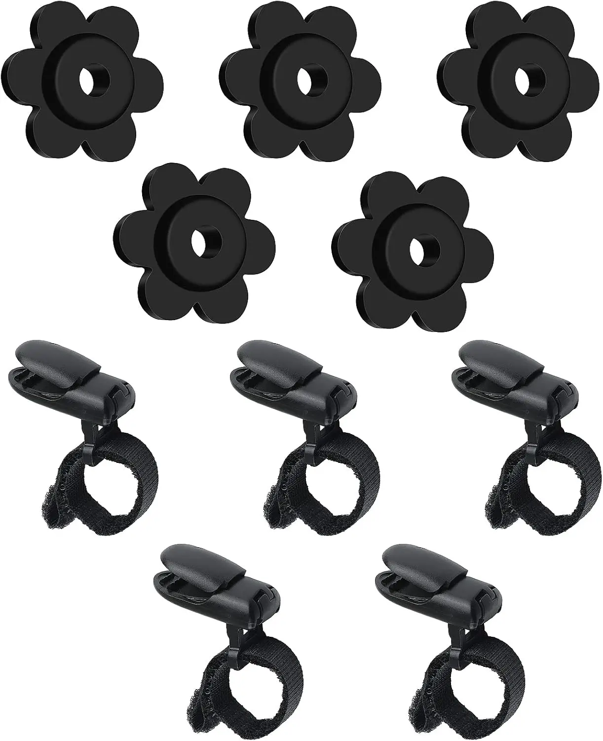 10 Pack Garden Flags Clips And Stoppers,Tiger Clips For Garden Flag Holder,Rubber Stoppers Yard Flag Holder Clip for Small Flags Pole 4th of July Accessories