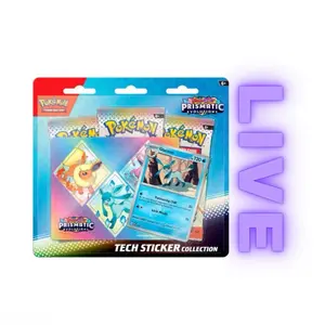 Prismatic Evolutions Pokemon Tech Sticker Collection (LIVE)