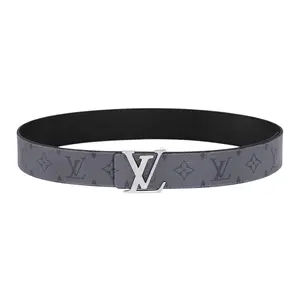 990579 Louis Vuitton Monogram Eclipse Reverse Belt Grey