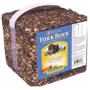 212 MAIN Purina 3003351-603 25 lbs. Sunfresh Recipe Whole Grain Flock Block - Free-Range Bird Pecking Aid, Enrichment Feeding Tool