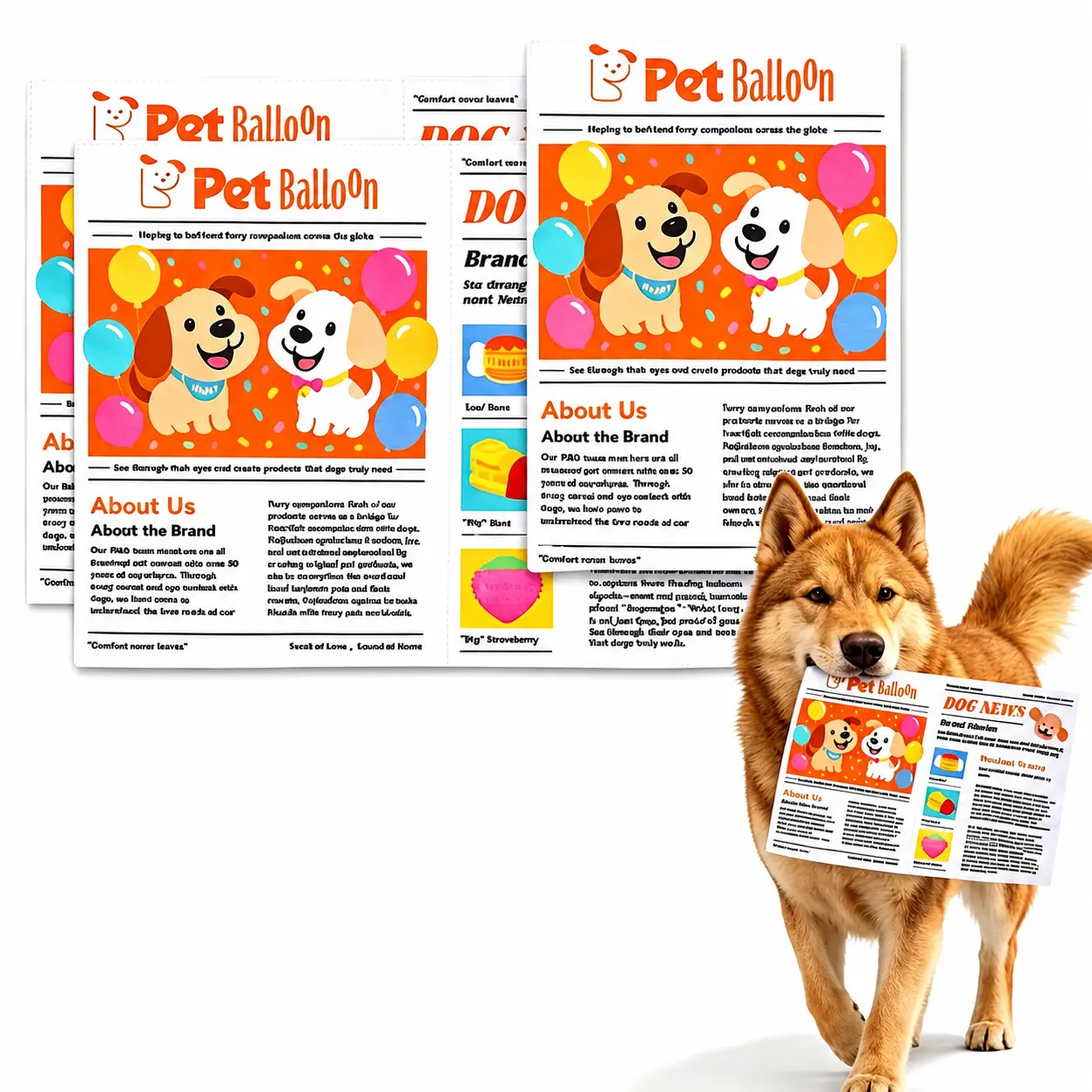 Newspaper Style Dog Toy, Crinkle Interactive Dog Toy, Funny Chew Toy for Puppies, Dog Enrichment Toy for Small Medium Dogs