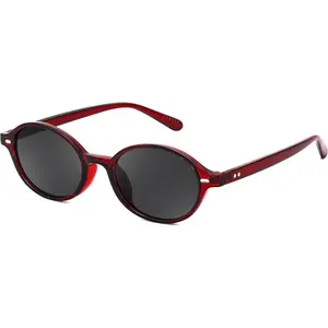 EyeconicFinds Retro Oval Sunglasses for Women 90s Narrow Round Lightweight Shades Y2k Trendy Sunnies B1171