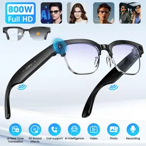 Smart Glasses with HD Camera, Ai Voice Control, Long Battery Life, Object Recognition, Real-Time Translation, Tr90 Frame, Mt5 Ultra Model
