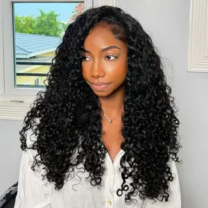 [3 In 1 Half Wig] OQ HAIR Indian Curly Half Wig Seamless Flip Over Wig Beginner Friendly No Lace No Glue 100% Human Hair