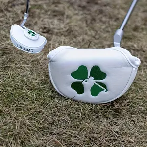 Clover Pattern Golf Club Head Cover, Waterproof & Durable Golf Club Head Cover, Golf Accessories for Men & Women