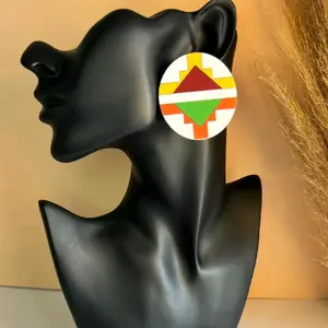 3/XHOSA: afrocentrics prints inspired oversize stud Acrylic earrings